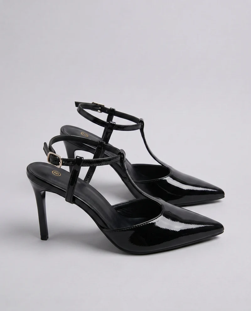 Slingback da con tacco a spillo 100 mm - Nero