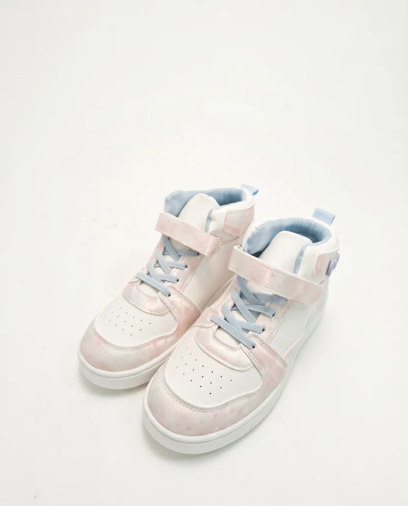 Sneakers bianche a collo alto per bambina - Bianco