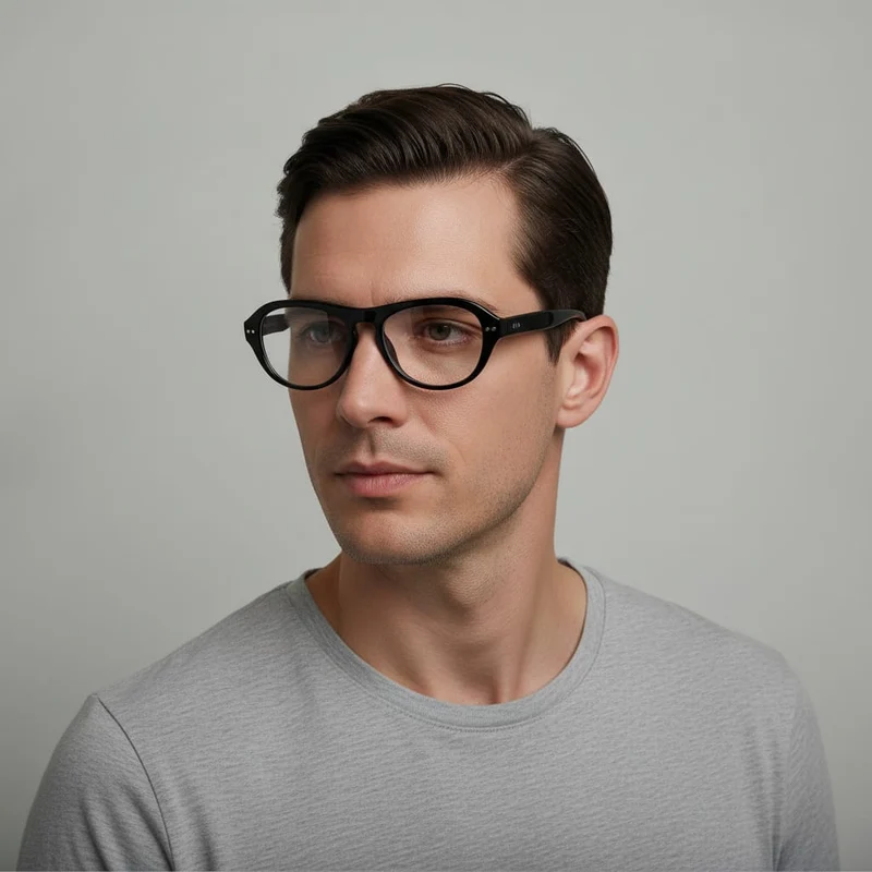 Occhiali uomo con filtro blu trendy - Nero