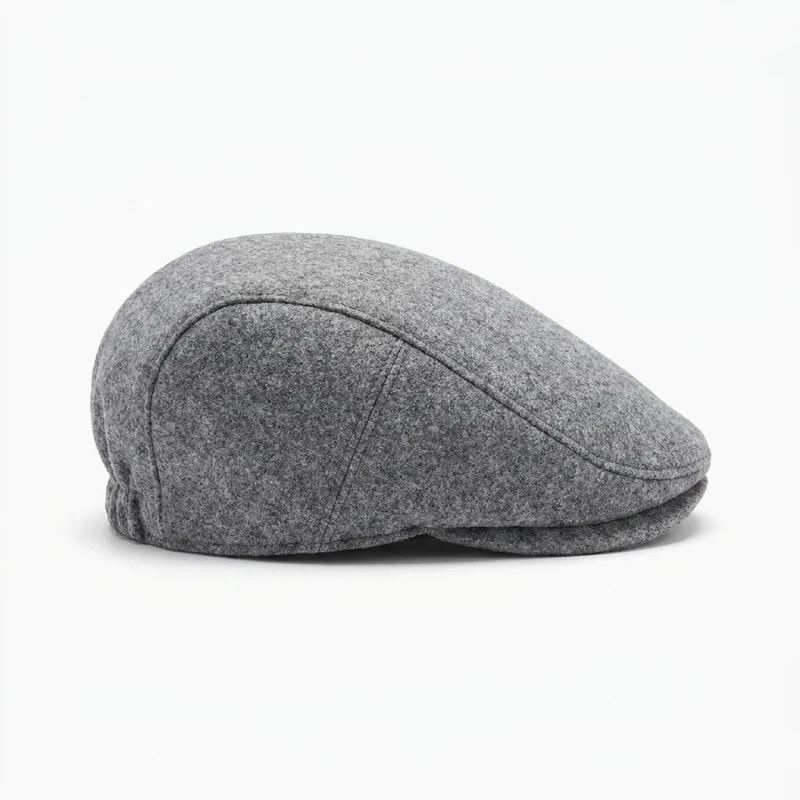Coppola basic in panno per uomo - Grigio