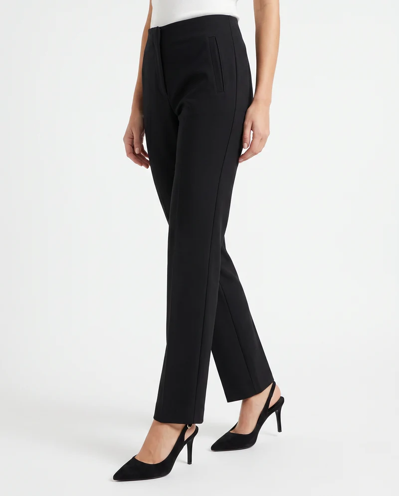 Pantalone skinny a vita alta flare - Nero