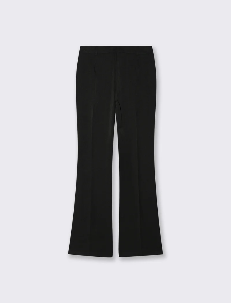 Pantalone chiusura uomo con gamba a zampa - Nero