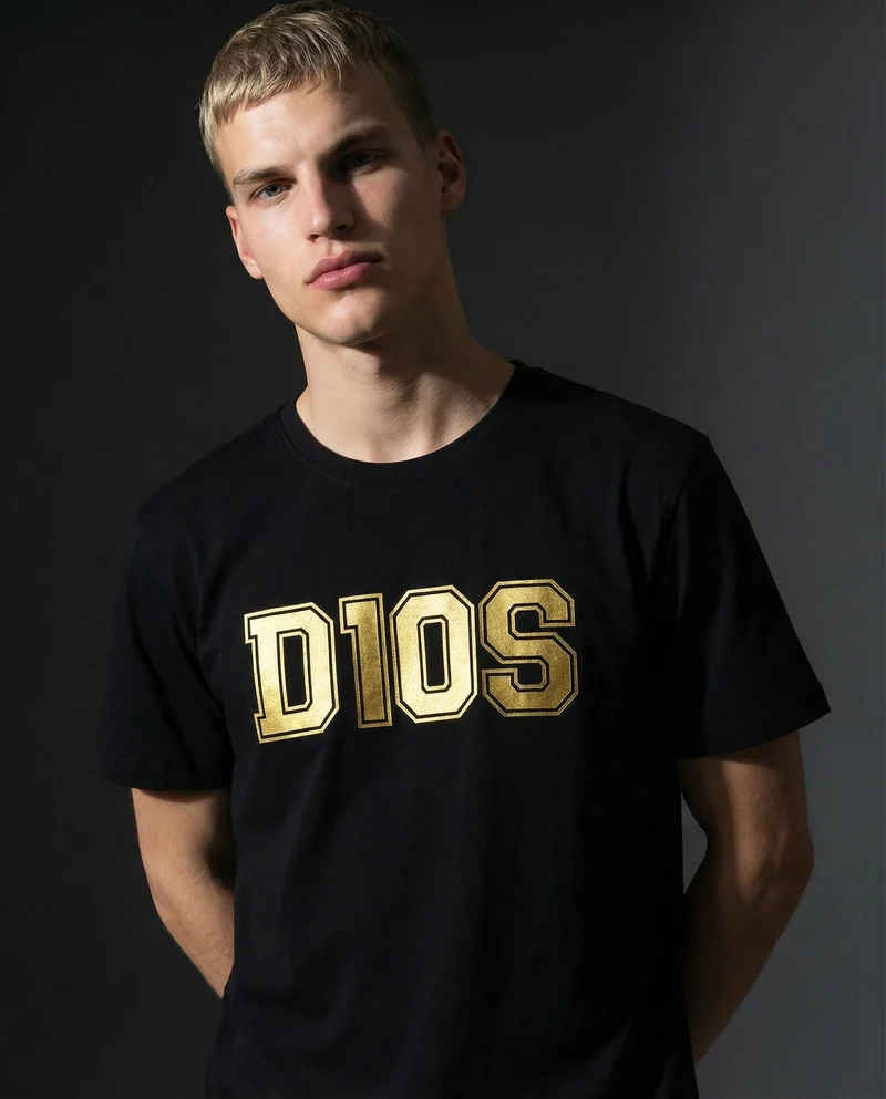 T-Shirt Jersey Premium D10S Girocollo - Nero