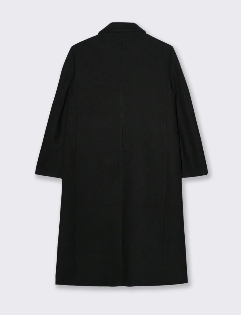 CAPPOTTO LUNGO MONOPETTO - Nero