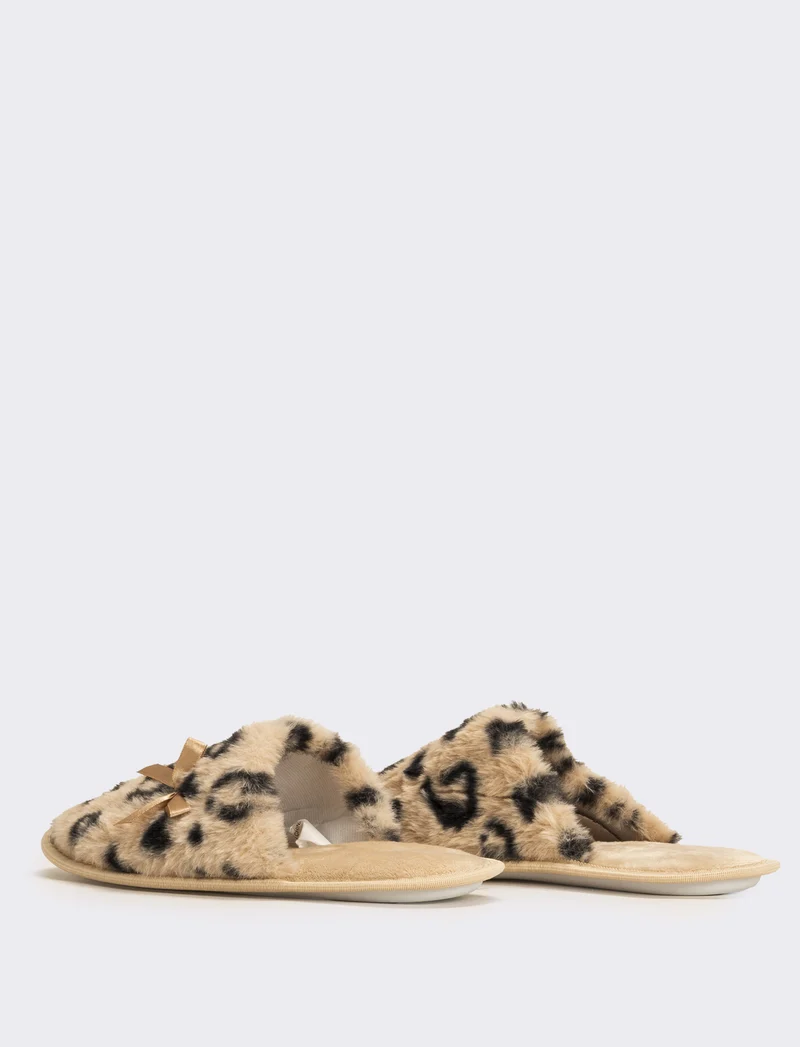 Pantofola maculata da donna - Beige