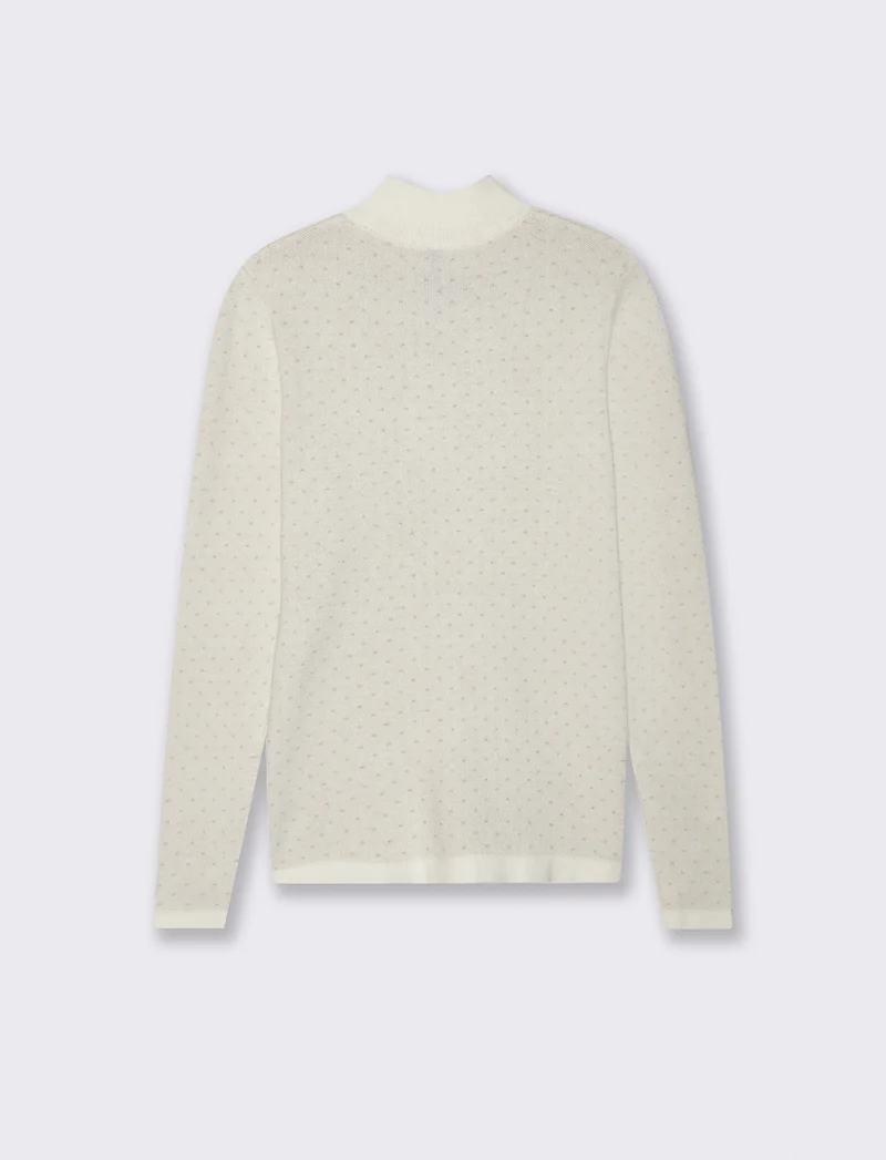 PULLOVER A COLLO ALTO - Avorio