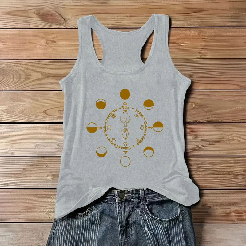 Olivenorma Rad des Jahres Mondphasen Göttin Weibliche Kraft Tank Top