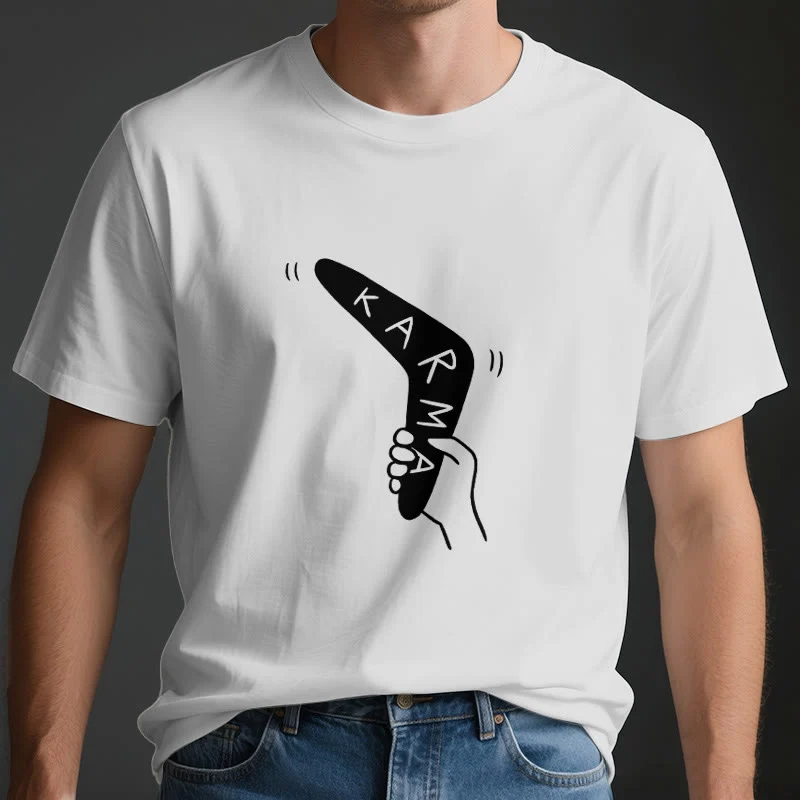 Olivenorma "KARMA" Lustiges Yoga-Workout-Fitness-T-Shirt