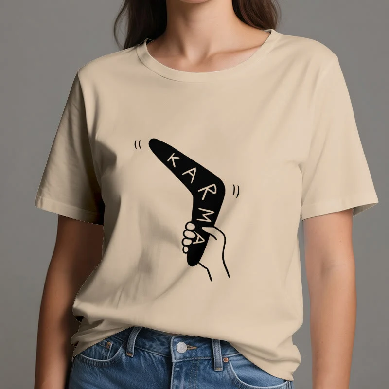 Olivenorma "KARMA" Lustiges Yoga-Workout-Fitness-T-Shirt