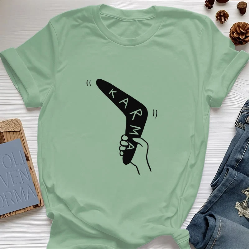 Olivenorma "KARMA" Lustiges Yoga-Workout-Fitness-T-Shirt