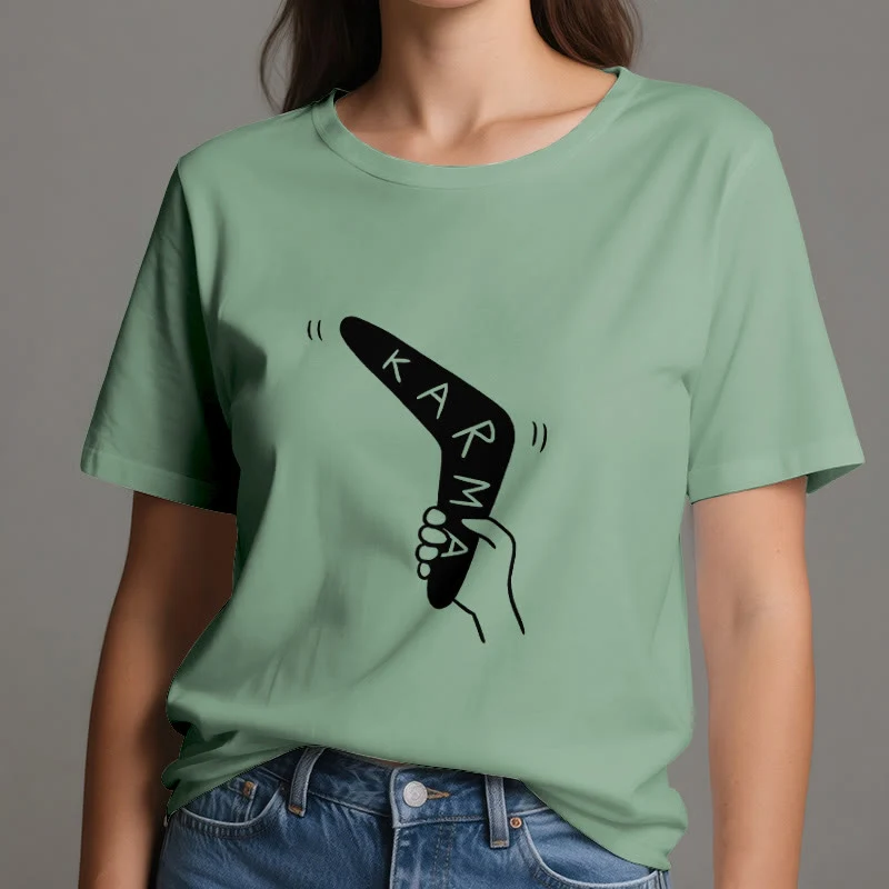 Olivenorma "KARMA" Lustiges Yoga-Workout-Fitness-T-Shirt