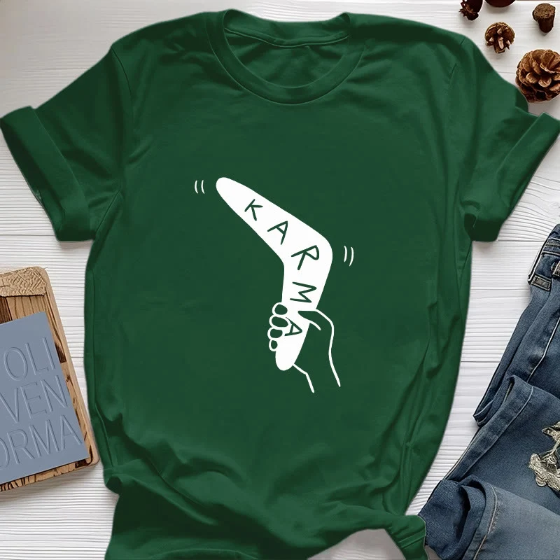 Olivenorma "KARMA" Lustiges Yoga-Workout-Fitness-T-Shirt