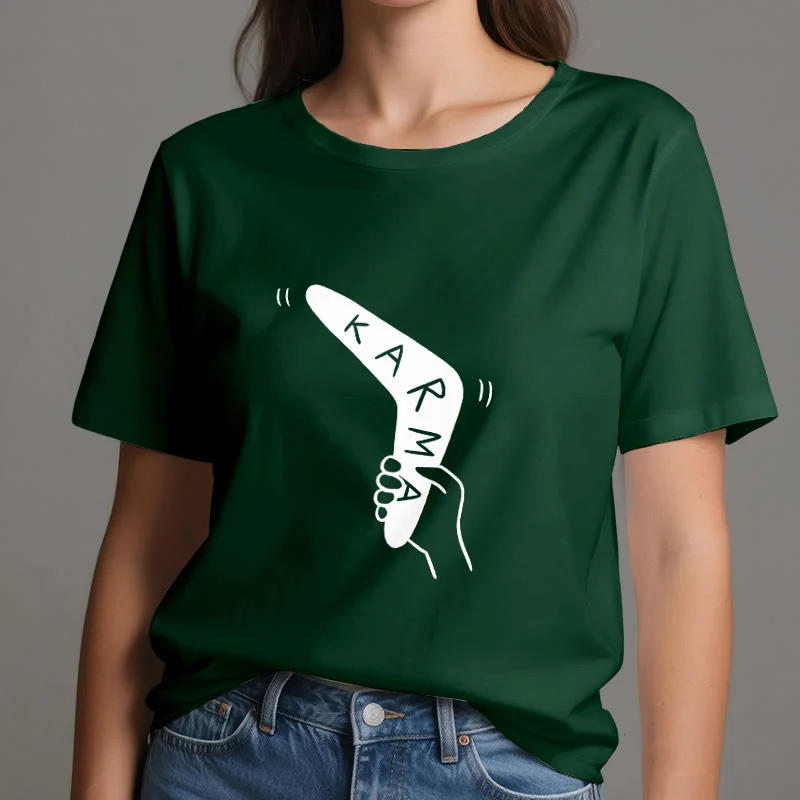 Olivenorma "KARMA" Lustiges Yoga-Workout-Fitness-T-Shirt
