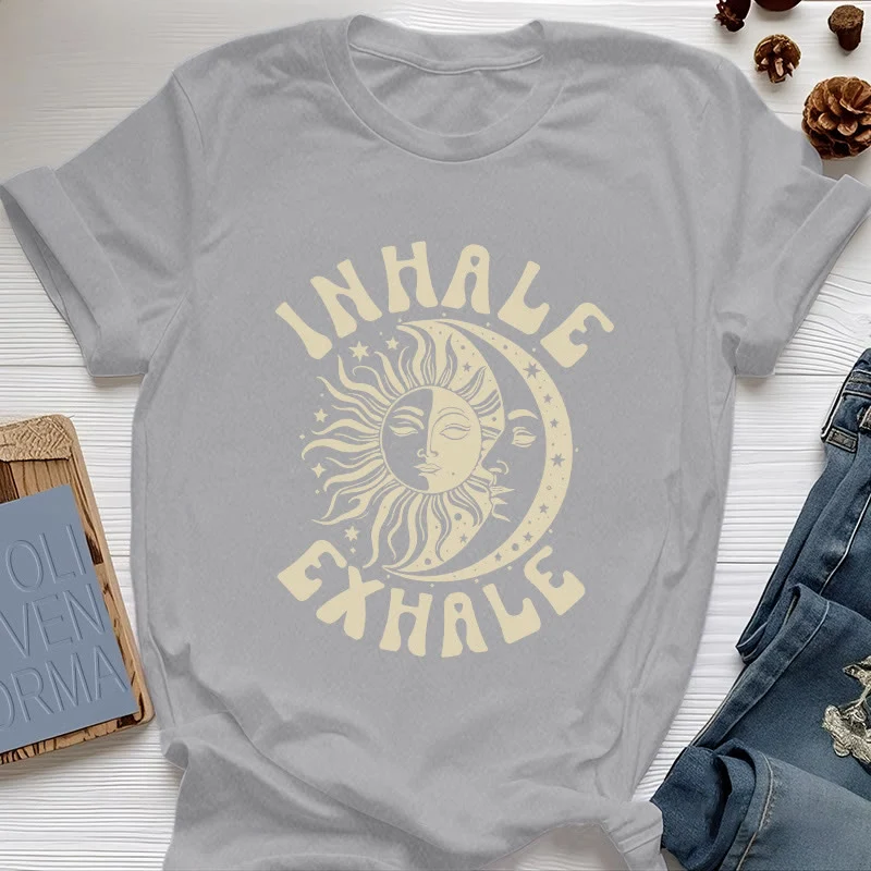 Olivenorma "INHALE EXHALE" Sonne & Mond Spirituelles T-Shirt