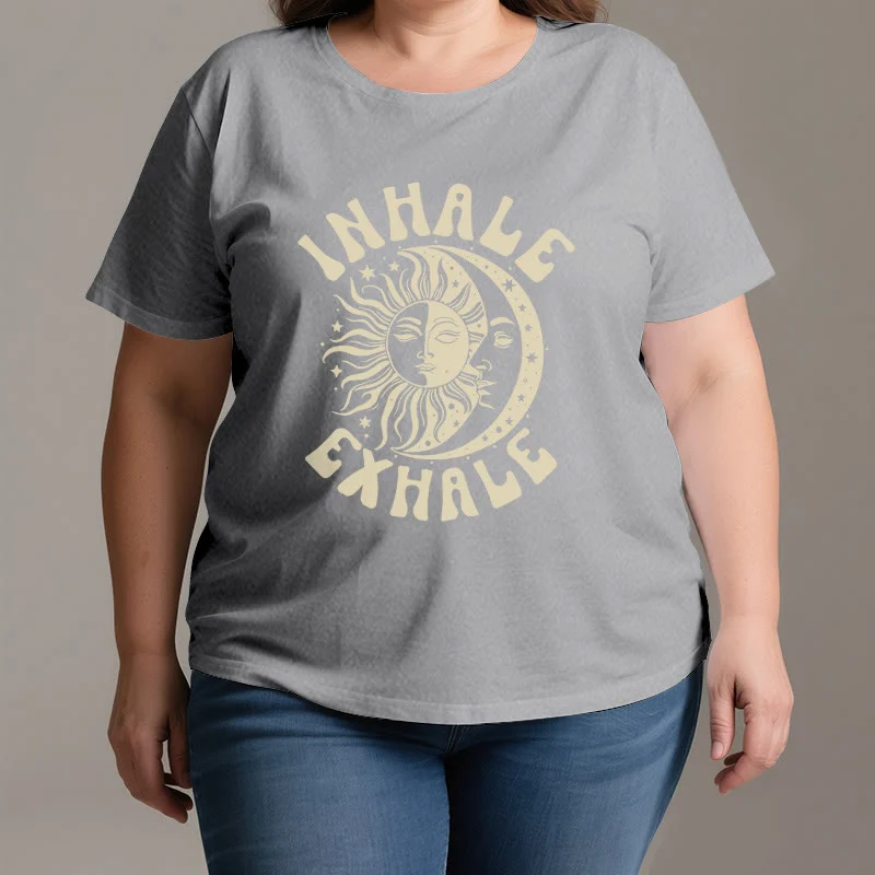 Olivenorma "INHALE EXHALE" Sonne & Mond Spirituelles T-Shirt