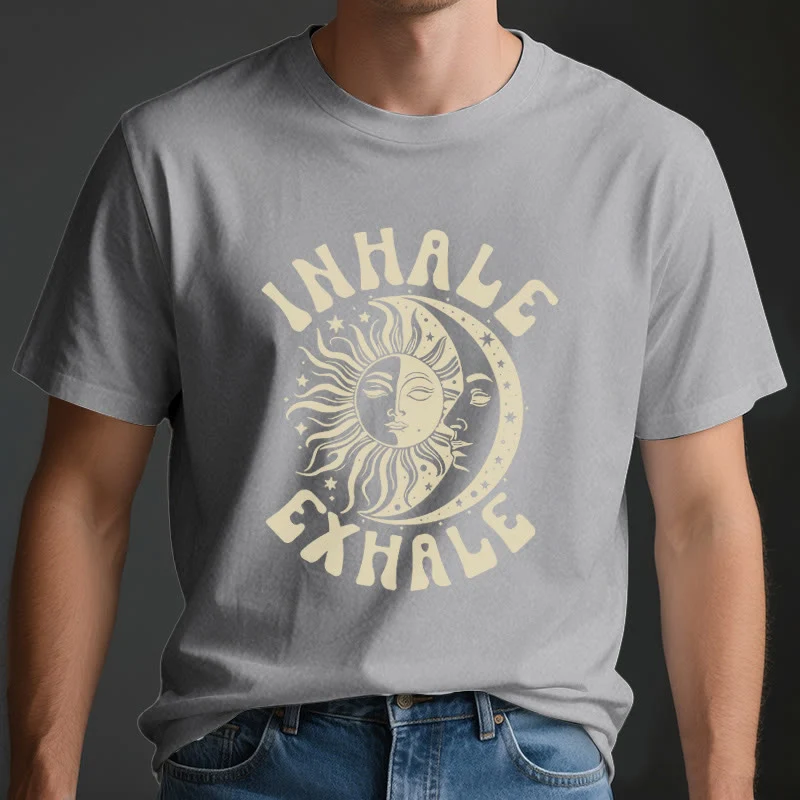 Olivenorma "INHALE EXHALE" Sonne & Mond Spirituelles T-Shirt