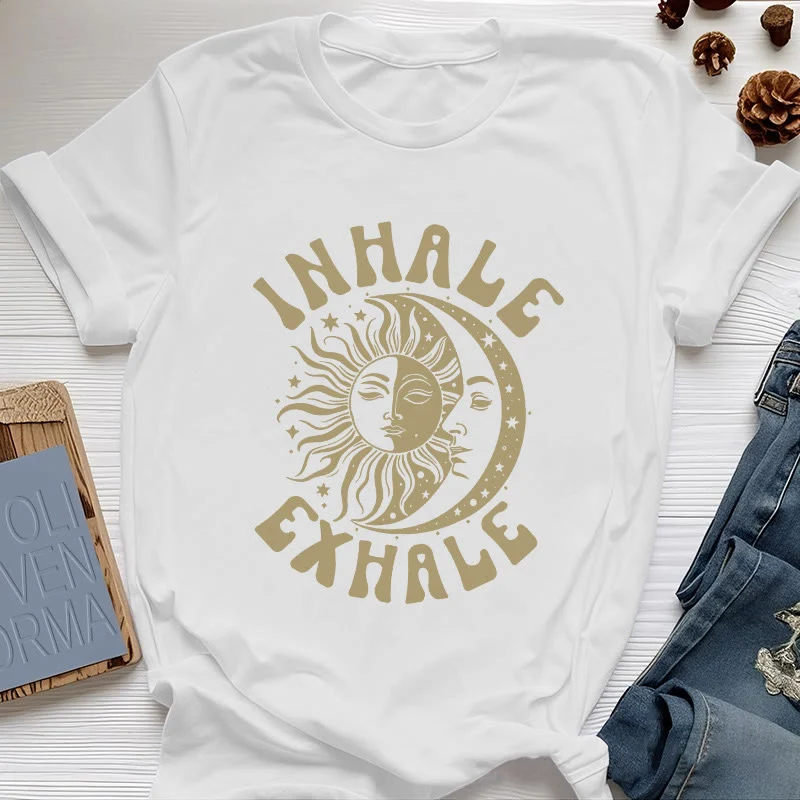 Olivenorma "INHALE EXHALE" Sonne & Mond Spirituelles T-Shirt