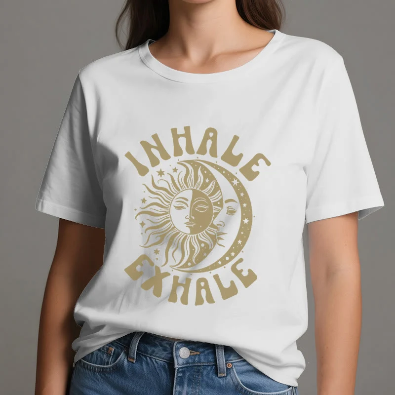 Olivenorma "INHALE EXHALE" Sonne & Mond Spirituelles T-Shirt