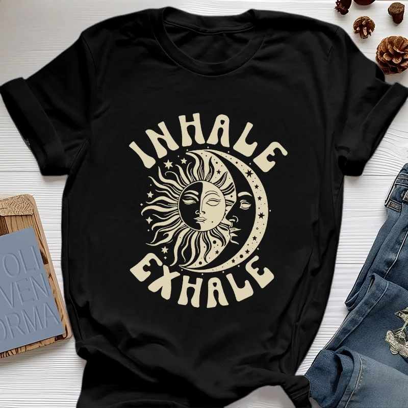 Olivenorma "INHALE EXHALE" Sonne & Mond Spirituelles T-Shirt
