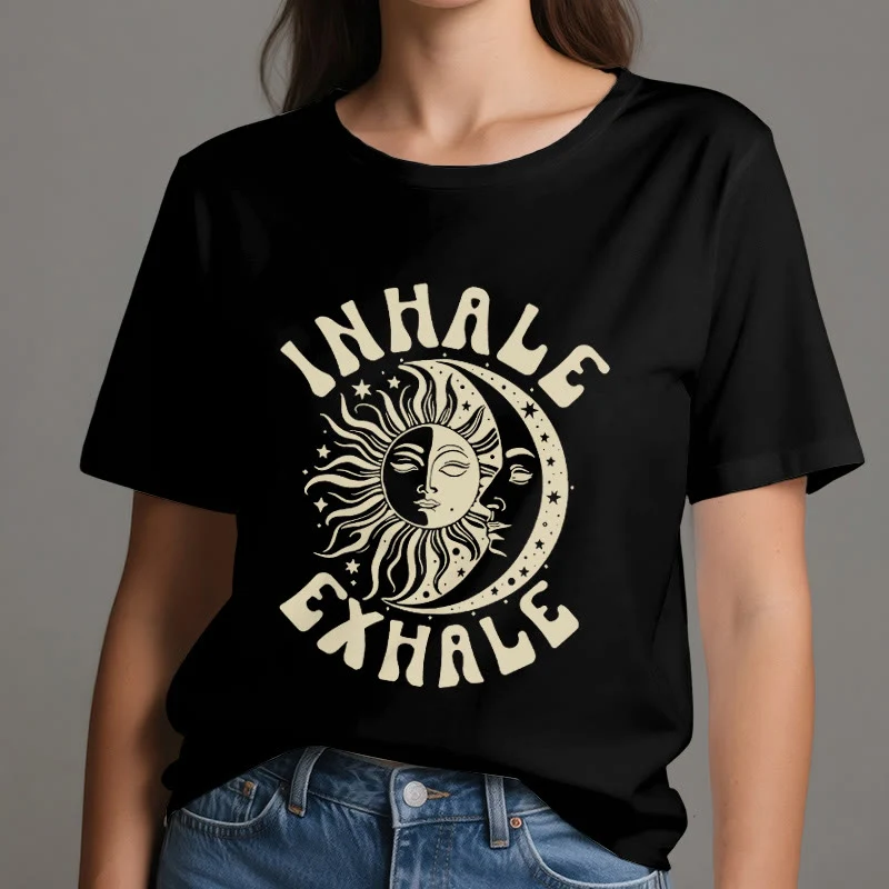Olivenorma "INHALE EXHALE" Sonne & Mond Spirituelles T-Shirt