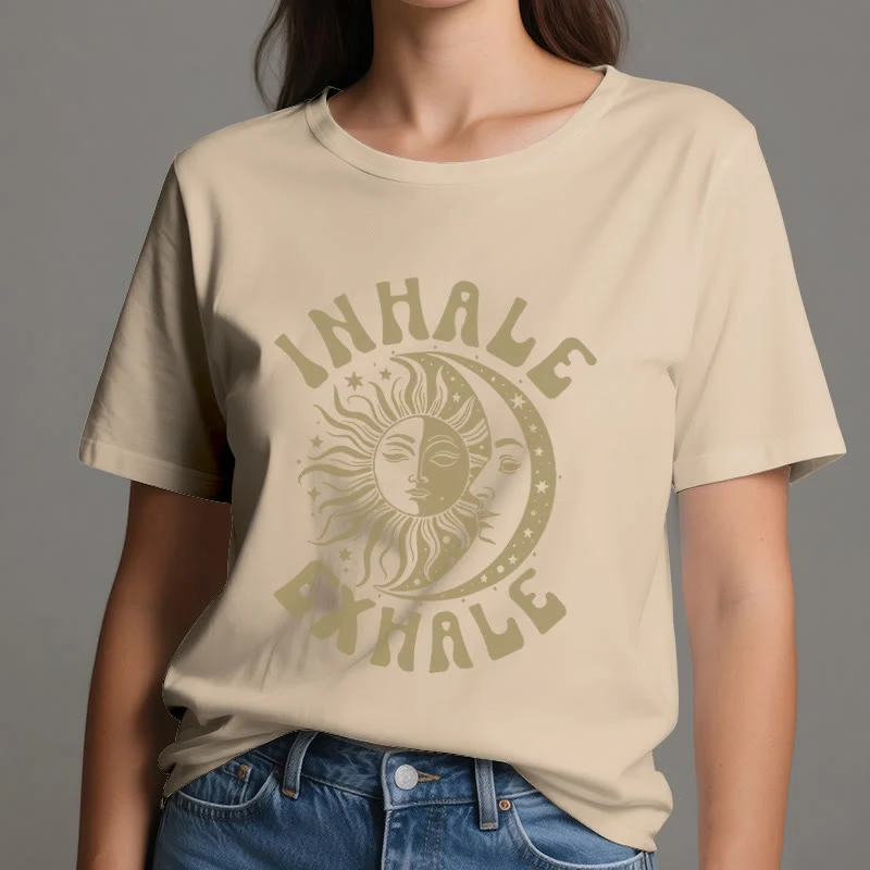 Olivenorma "INHALE EXHALE" Sonne & Mond Spirituelles T-Shirt