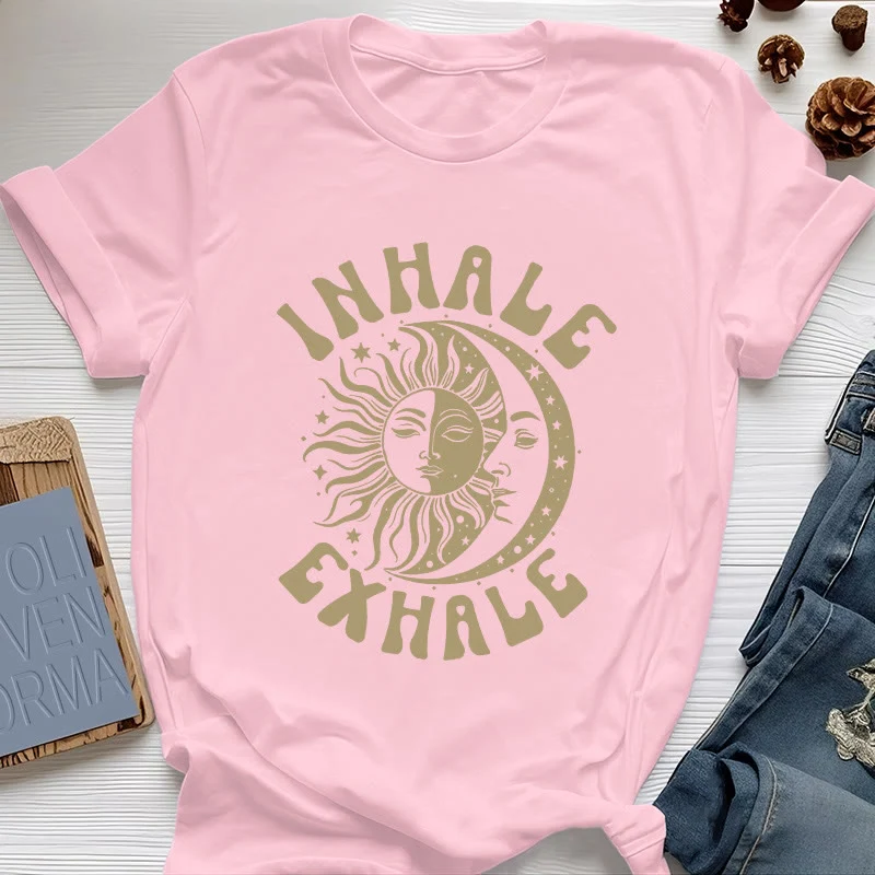 Olivenorma "INHALE EXHALE" Sonne & Mond Spirituelles T-Shirt