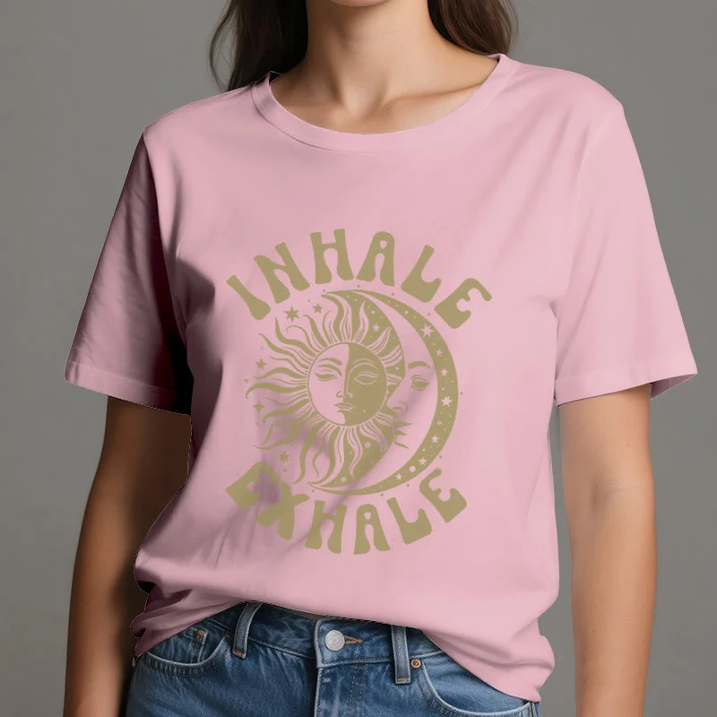 Olivenorma "INHALE EXHALE" Sonne & Mond Spirituelles T-Shirt