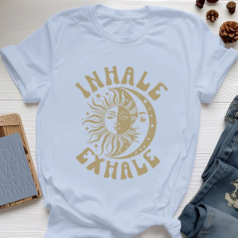Olivenorma "INHALE EXHALE" Sonne & Mond Spirituelles T-Shirt