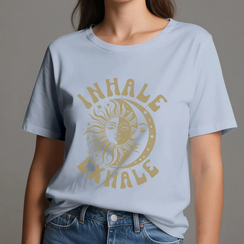 Olivenorma "INHALE EXHALE" Sonne & Mond Spirituelles T-Shirt