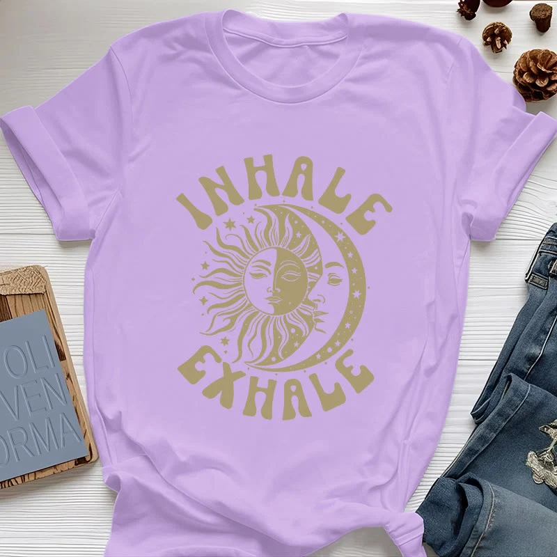 Olivenorma "INHALE EXHALE" Sonne & Mond Spirituelles T-Shirt
