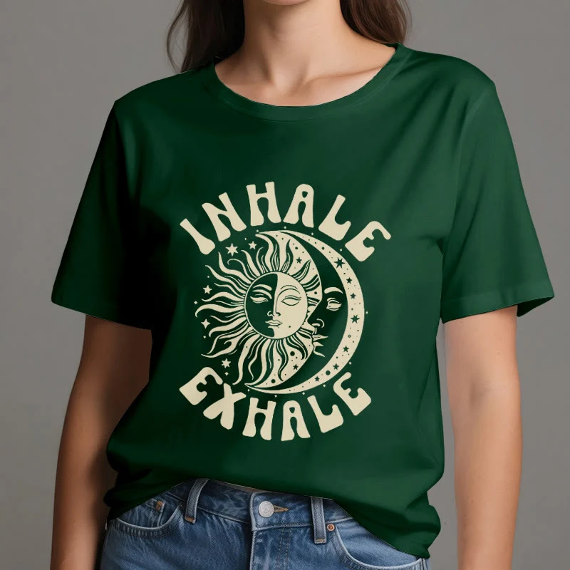 Olivenorma "INHALE EXHALE" Sonne & Mond Spirituelles T-Shirt