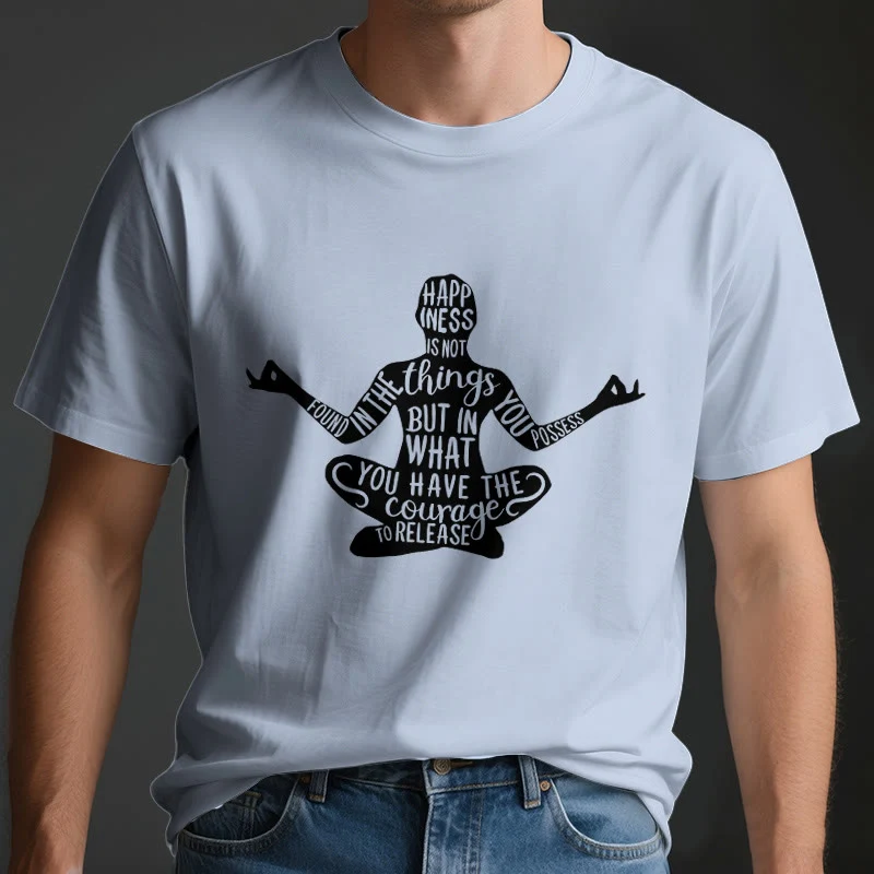 Olivenorma Meditation Tee Baumwolle Spirituelles Yoga T-Shirt