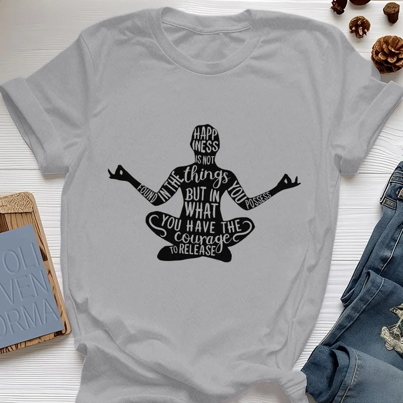 Olivenorma Meditation Tee Baumwolle Spirituelles Yoga T-Shirt