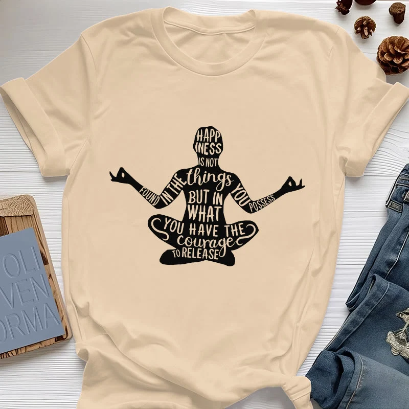 Olivenorma Meditation Tee Baumwolle Spirituelles Yoga T-Shirt