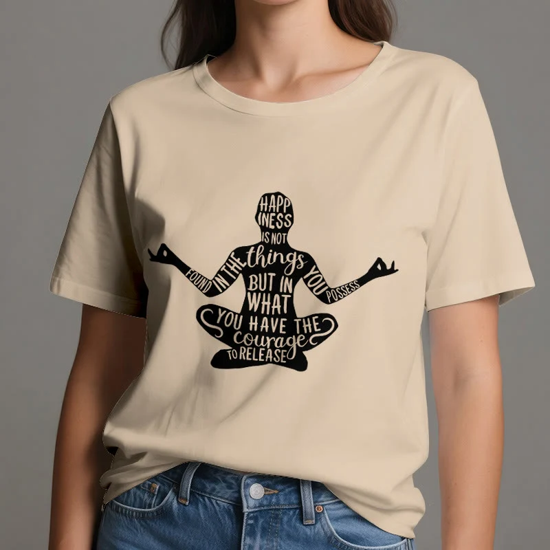 Olivenorma Meditation Tee Baumwolle Spirituelles Yoga T-Shirt