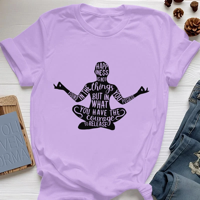 Olivenorma Meditation Tee Baumwolle Spirituelles Yoga T-Shirt