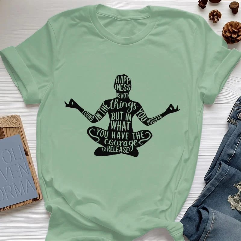 Olivenorma Meditation Tee Baumwolle Spirituelles Yoga T-Shirt