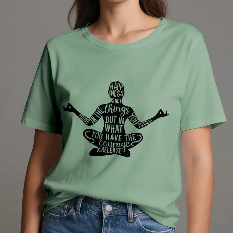Olivenorma Meditation Tee Baumwolle Spirituelles Yoga T-Shirt
