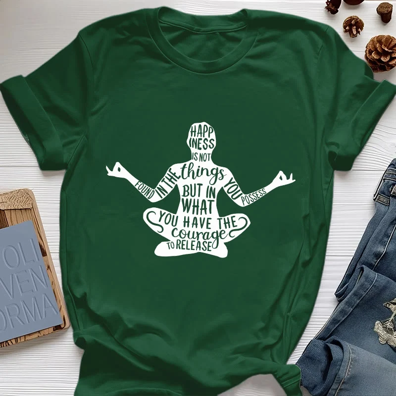 Olivenorma Meditation Tee Baumwolle Spirituelles Yoga T-Shirt
