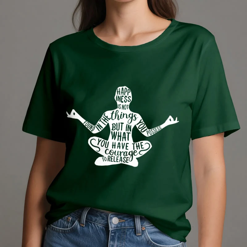 Olivenorma Meditation Tee Baumwolle Spirituelles Yoga T-Shirt