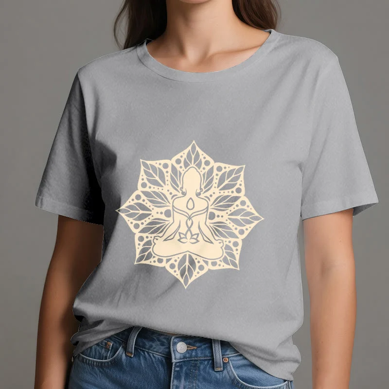 Olivenorma Medela Blumen-Meditations-Yoga-T-Shirt