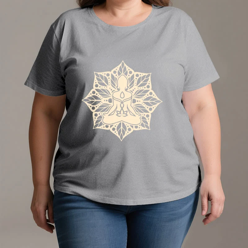 Olivenorma Medela Blumen-Meditations-Yoga-T-Shirt