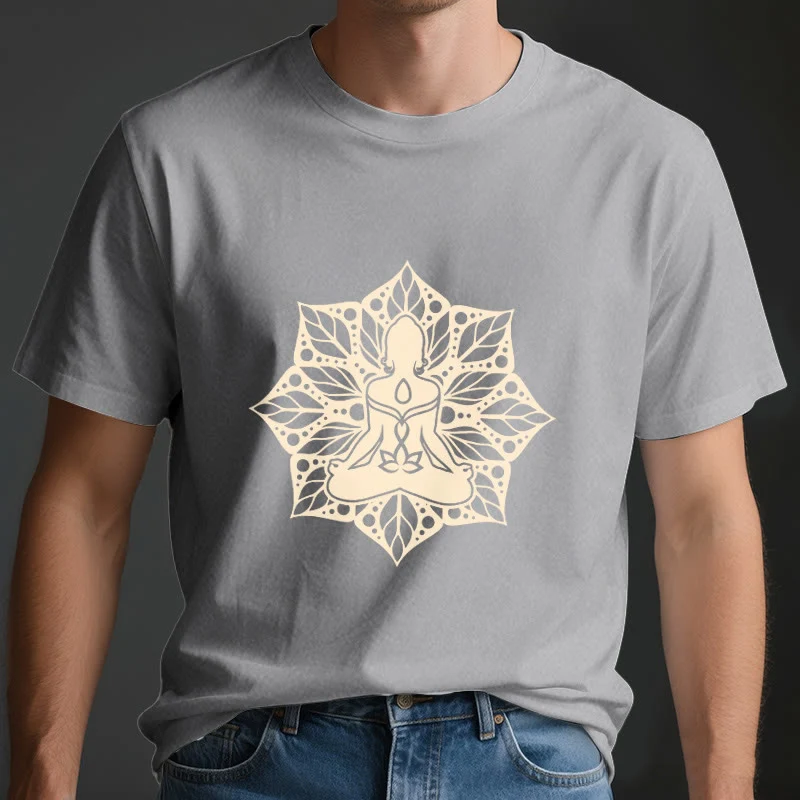 Olivenorma Medela Blumen-Meditations-Yoga-T-Shirt