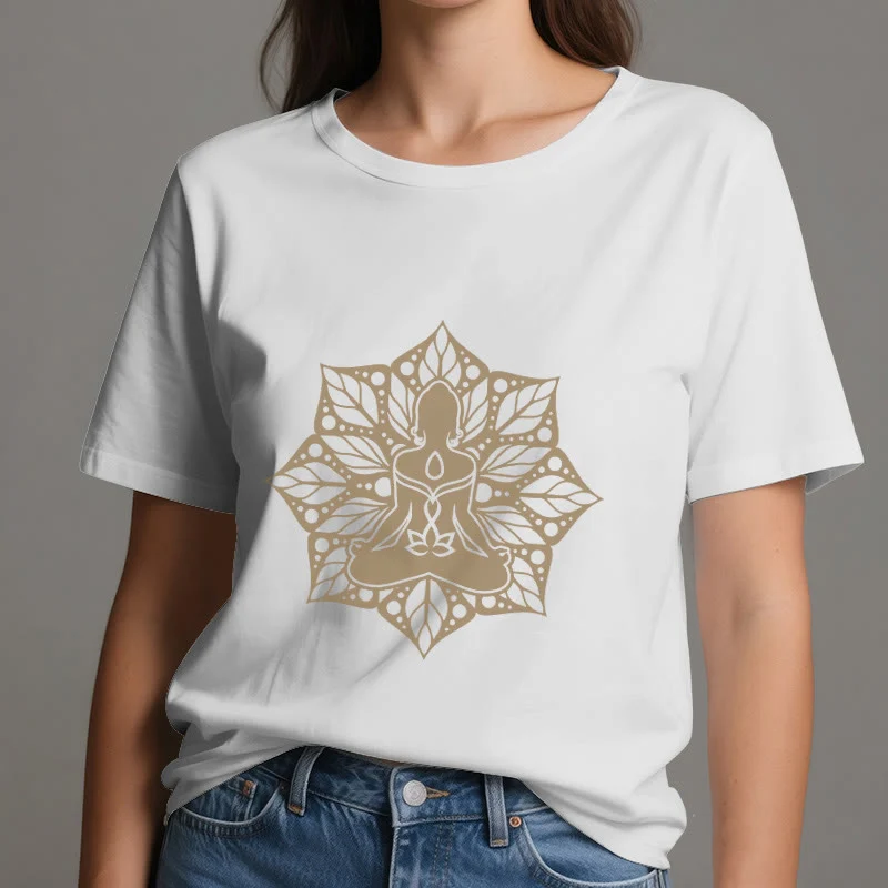 Olivenorma Medela Blumen-Meditations-Yoga-T-Shirt