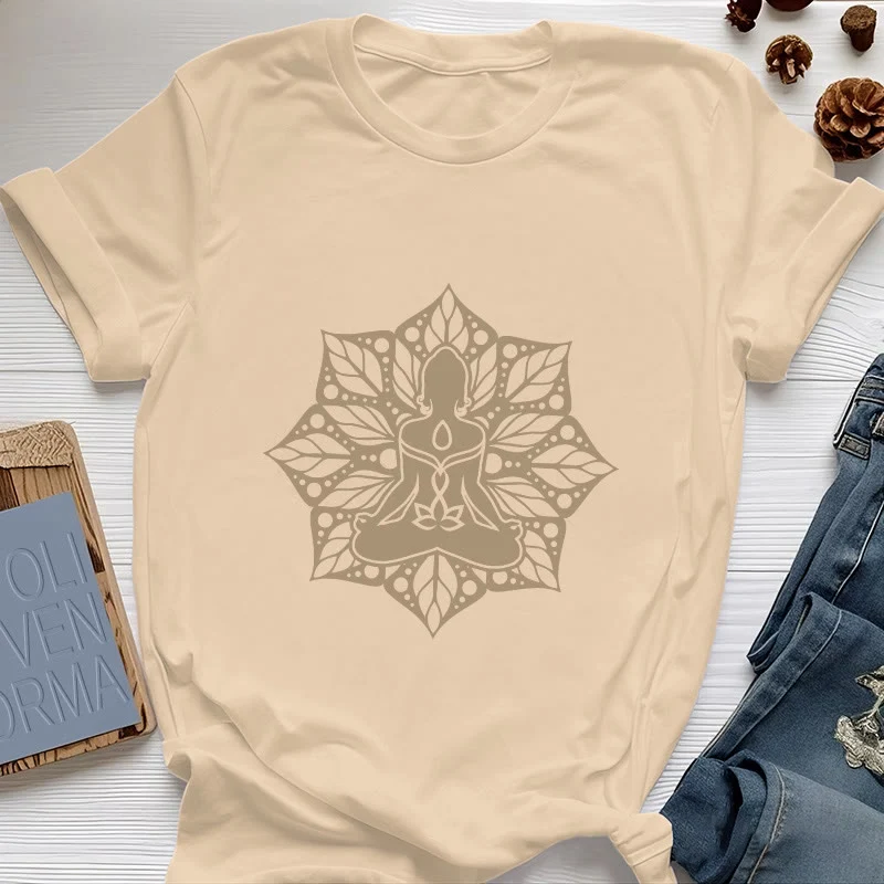 Olivenorma Medela Blumen-Meditations-Yoga-T-Shirt