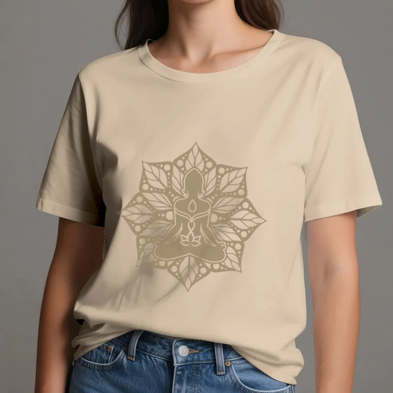 Olivenorma Medela Blumen-Meditations-Yoga-T-Shirt