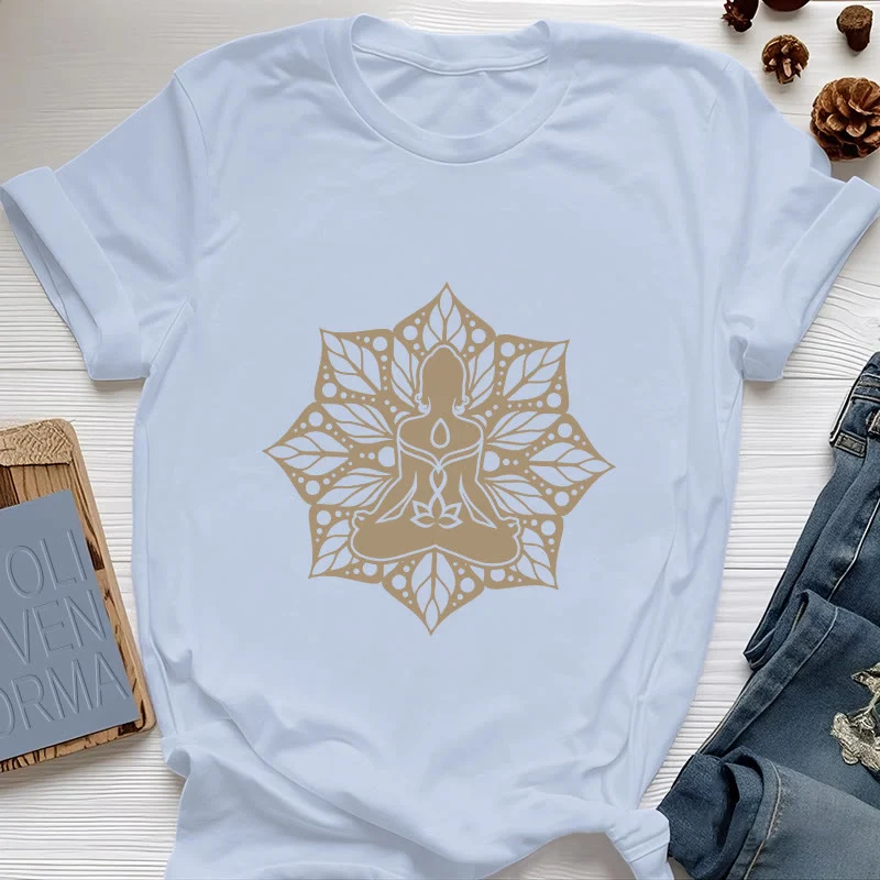 Olivenorma Medela Blumen-Meditations-Yoga-T-Shirt