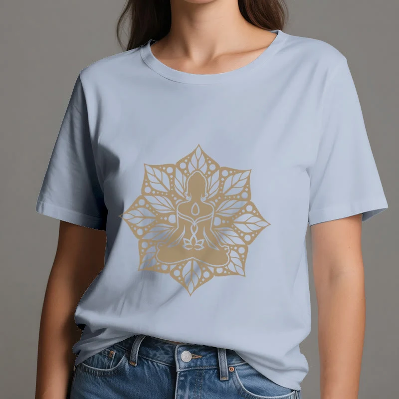 Olivenorma Medela Blumen-Meditations-Yoga-T-Shirt