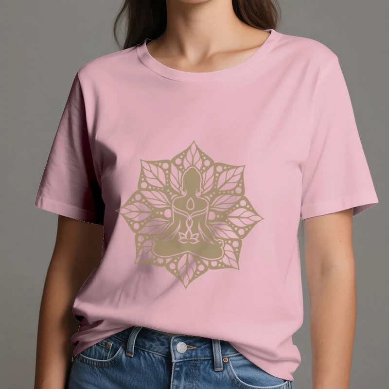 Olivenorma Medela Blumen-Meditations-Yoga-T-Shirt
