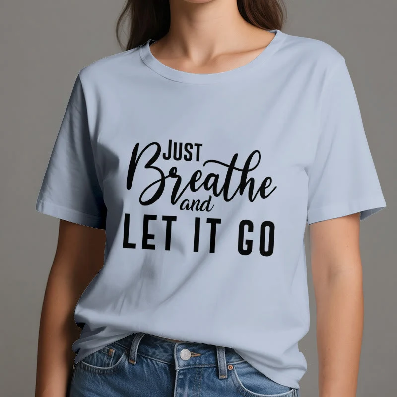 Olivenorma "JUST BREATHE AND LET IT GO" Spirituelles T-Shirt